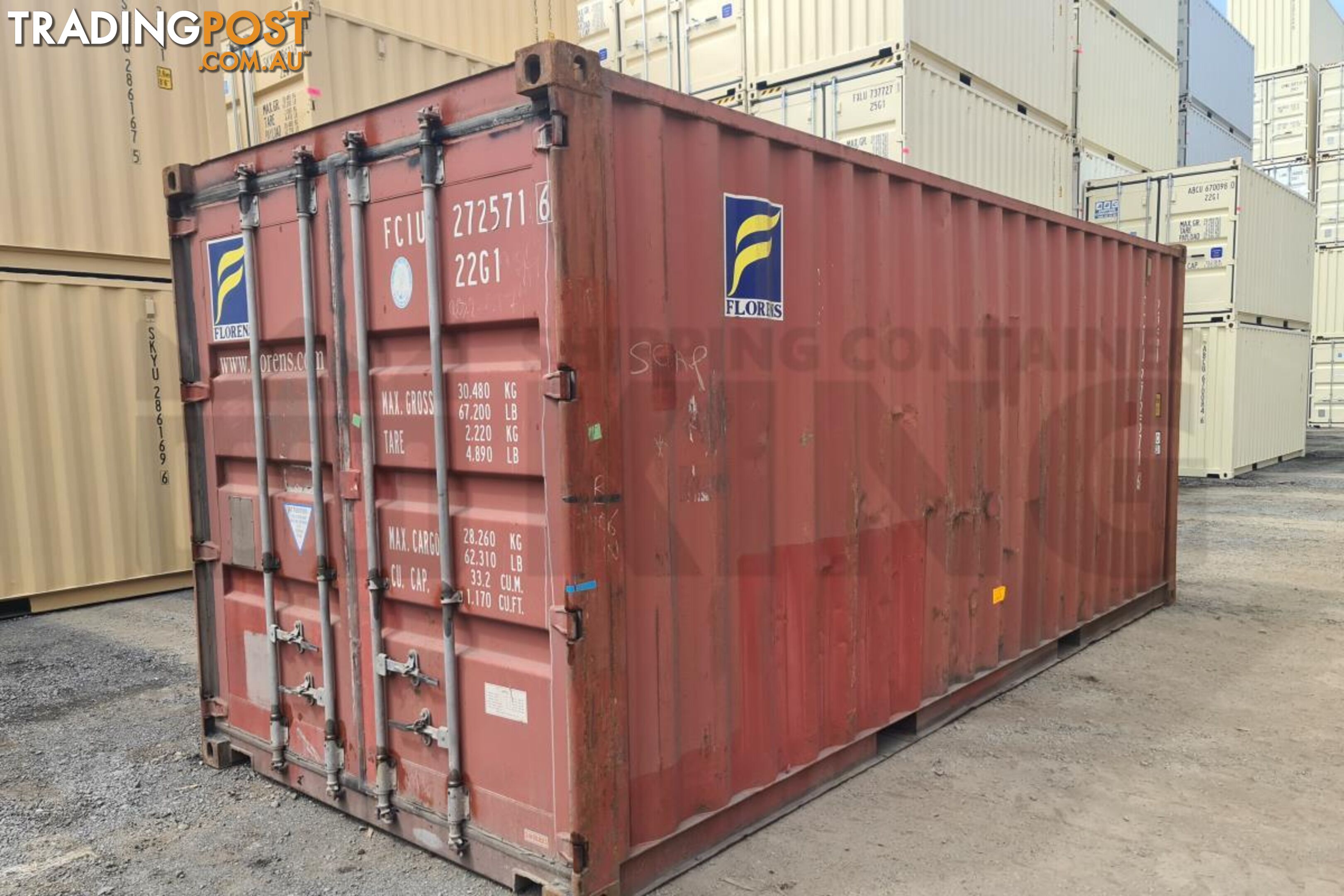 20' STANDARD HEIGHT SHIPPING CONTAINER - in MacKay