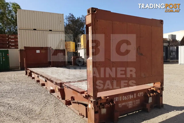 40' FLAT RACK SHIPPING CONTAINER (WITH COLLAPSIBLE ENDS) - photo 5 of 11