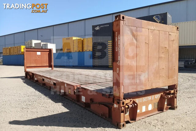 40' FLAT RACK SHIPPING CONTAINER (WITH COLLAPSIBLE ENDS) - photo 2 of 11