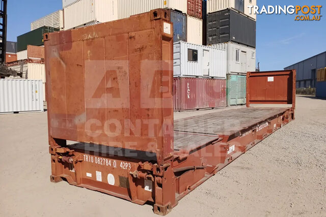 40' FLAT RACK SHIPPING CONTAINER (WITH COLLAPSIBLE ENDS) - photo 1 of 11