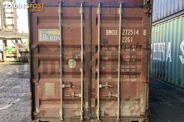 20' STANDARD HEIGHT SHIPPING CONTAINER - in Toowoomba