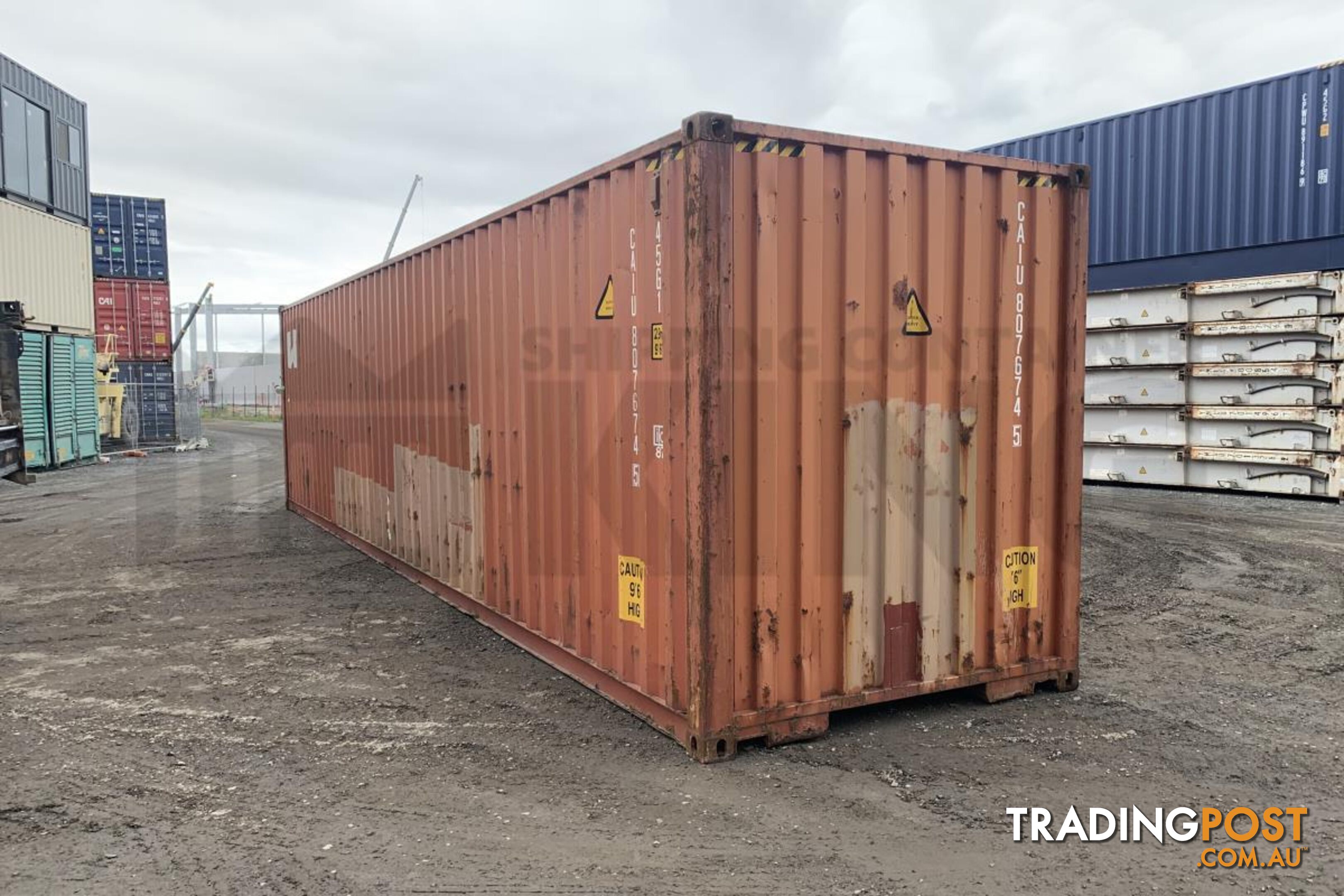 40' HIGH CUBE SHIPPING CONTAINER - in Chinchilla