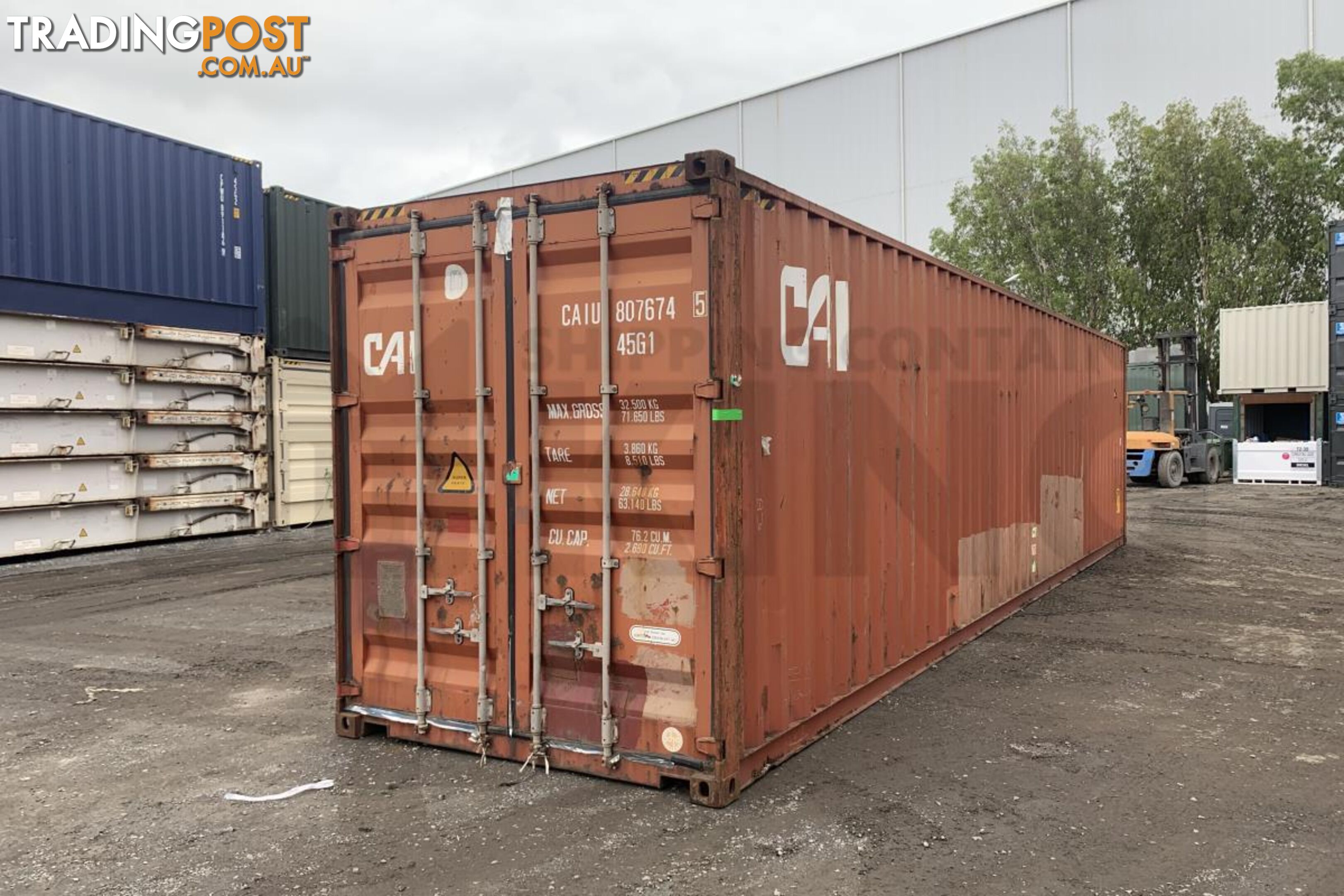 40' HIGH CUBE SHIPPING CONTAINER - in Chinchilla