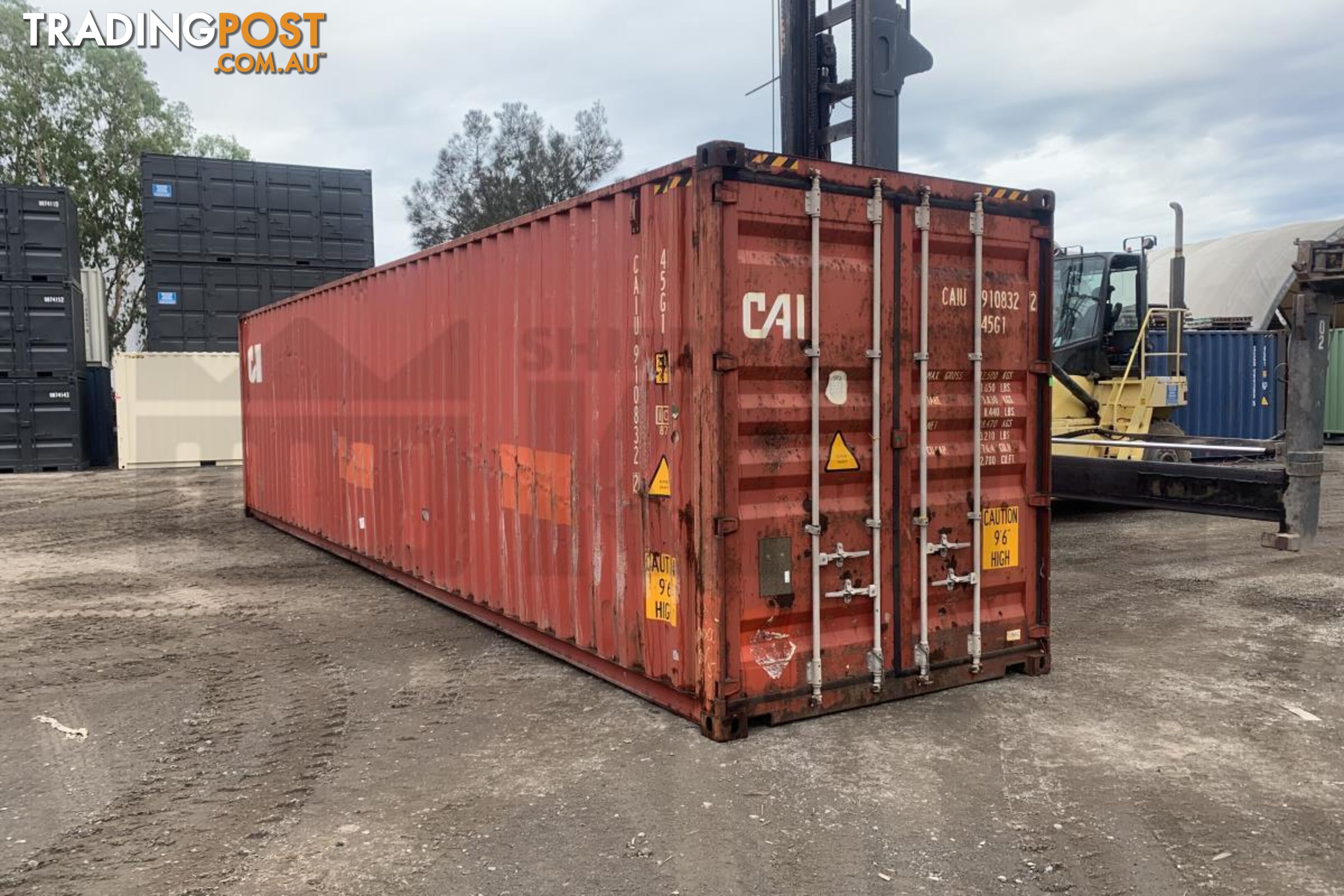 40' HIGH CUBE SHIPPING CONTAINER - in Chinchilla