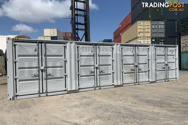 40' HIGH CUBE PARTIAL SIDE OPENING SHIPPING CONTAINER (4 SETS OF SIDE DOORS) - in Brisbane