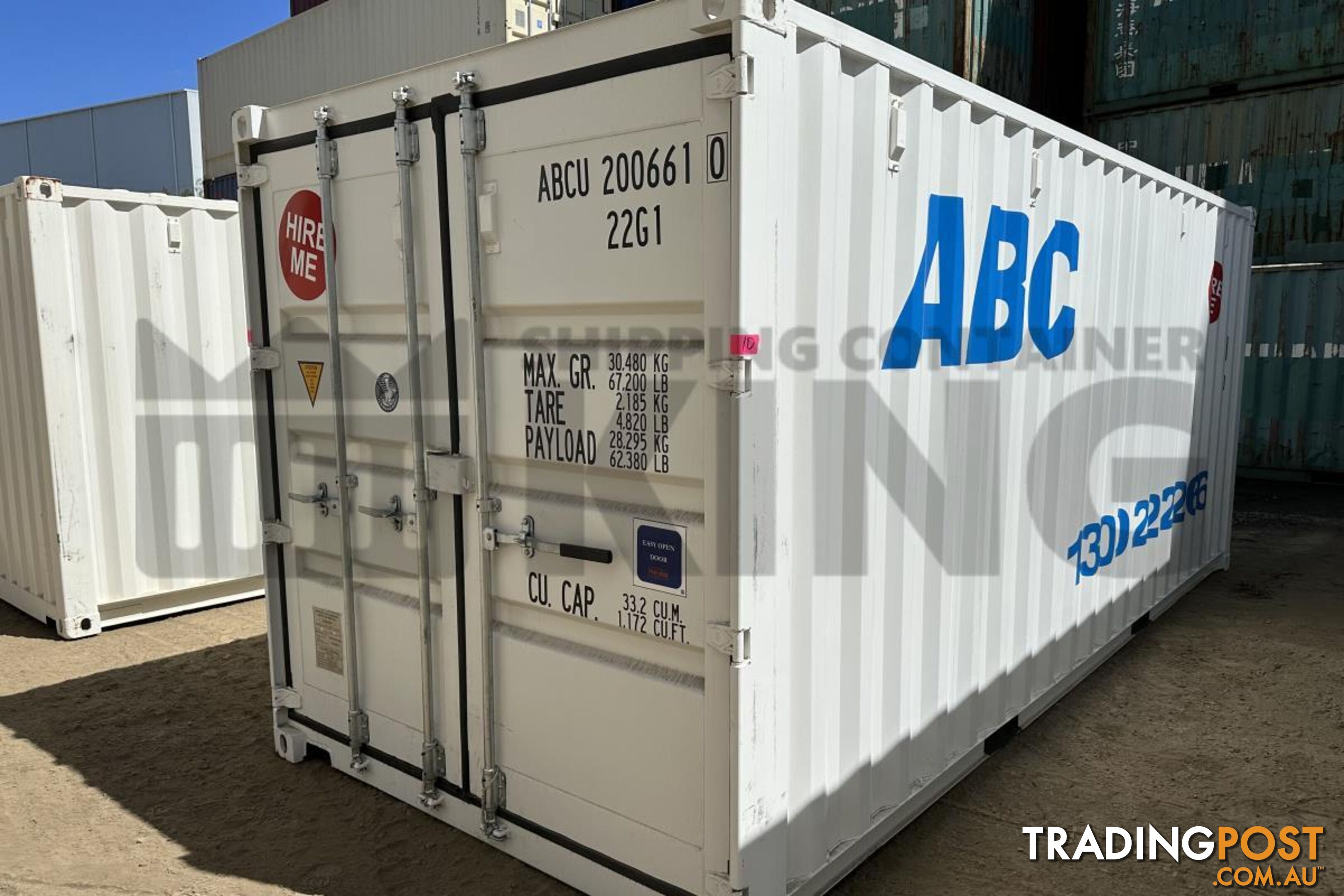 20' STANDARD HEIGHT SHIPPING CONTAINER - in Lismore