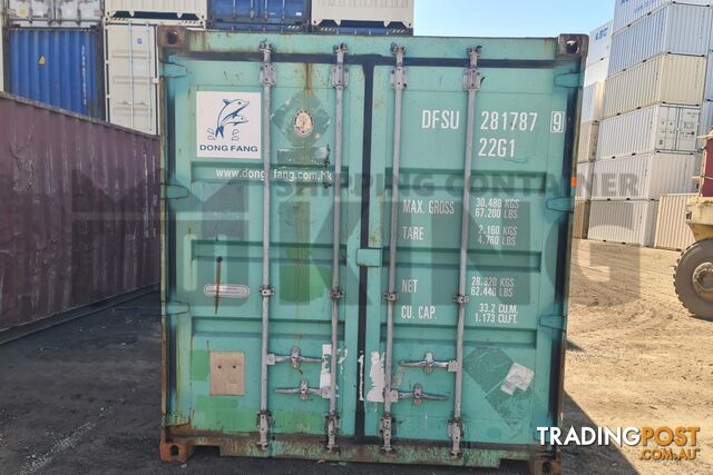 20' STANDARD HEIGHT SHIPPING CONTAINER - in Brisbane