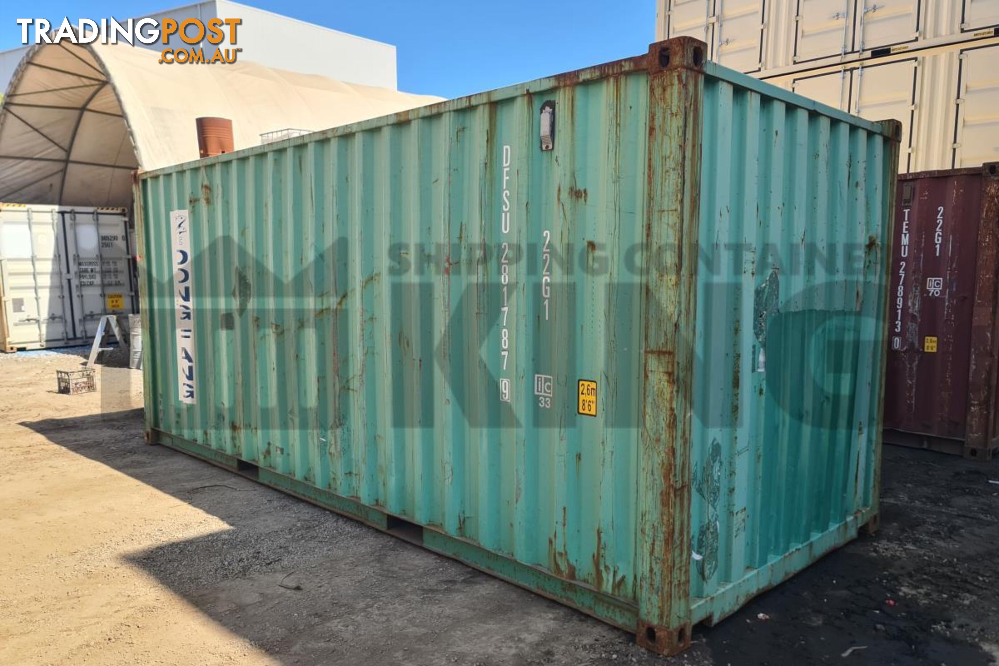 20' STANDARD HEIGHT SHIPPING CONTAINER - in Brisbane