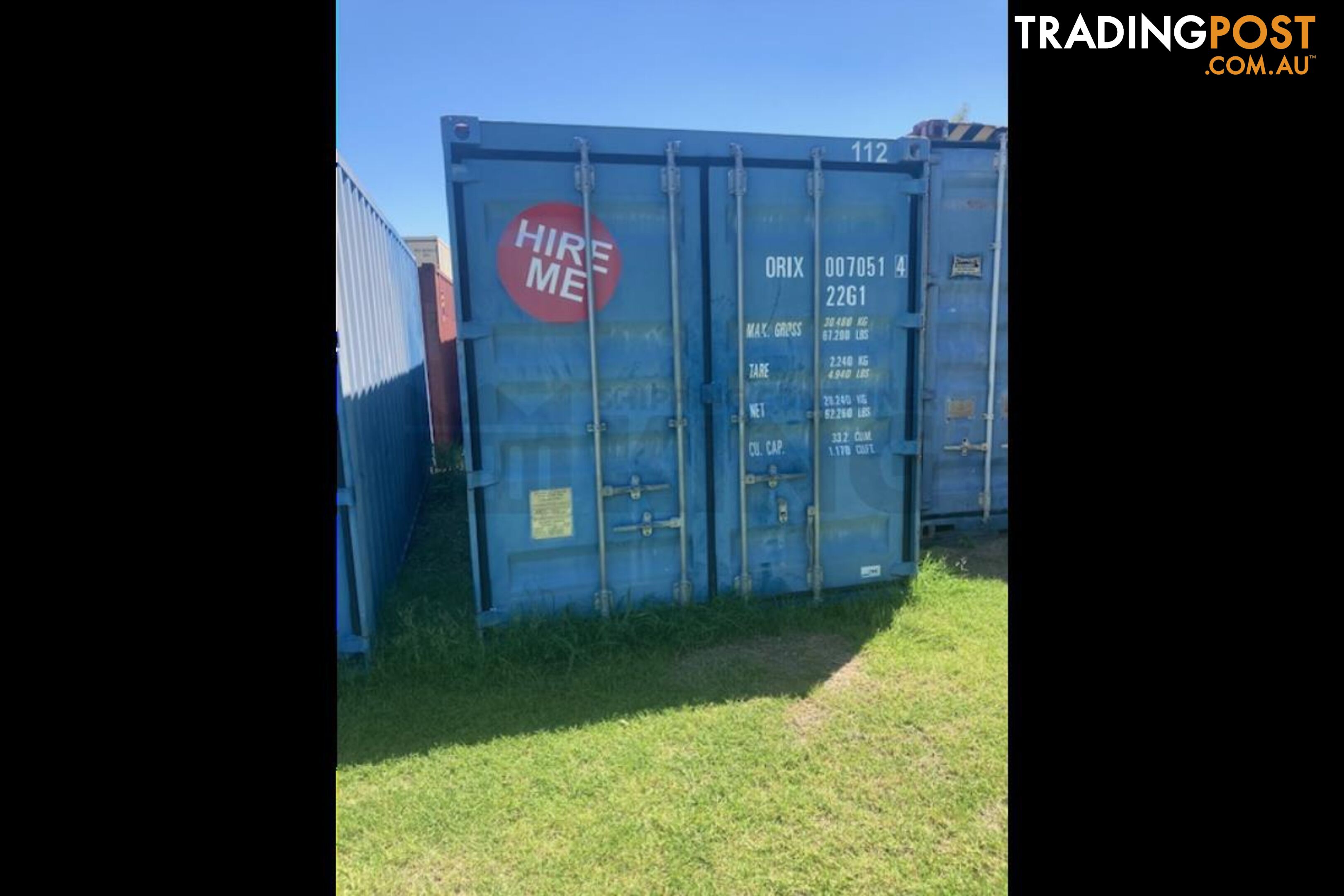 20' STANDARD HEIGHT SHIPPING CONTAINER - in Chinchilla