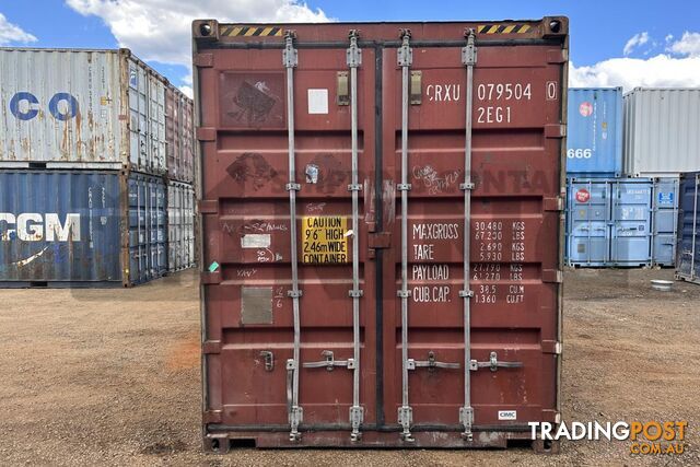 20' HIGH CUBE BULKER SHIPPING CONTAINER (TIMER FLOOR WITH NO ROOF HATCHES, 2 PALLETS WIDE)