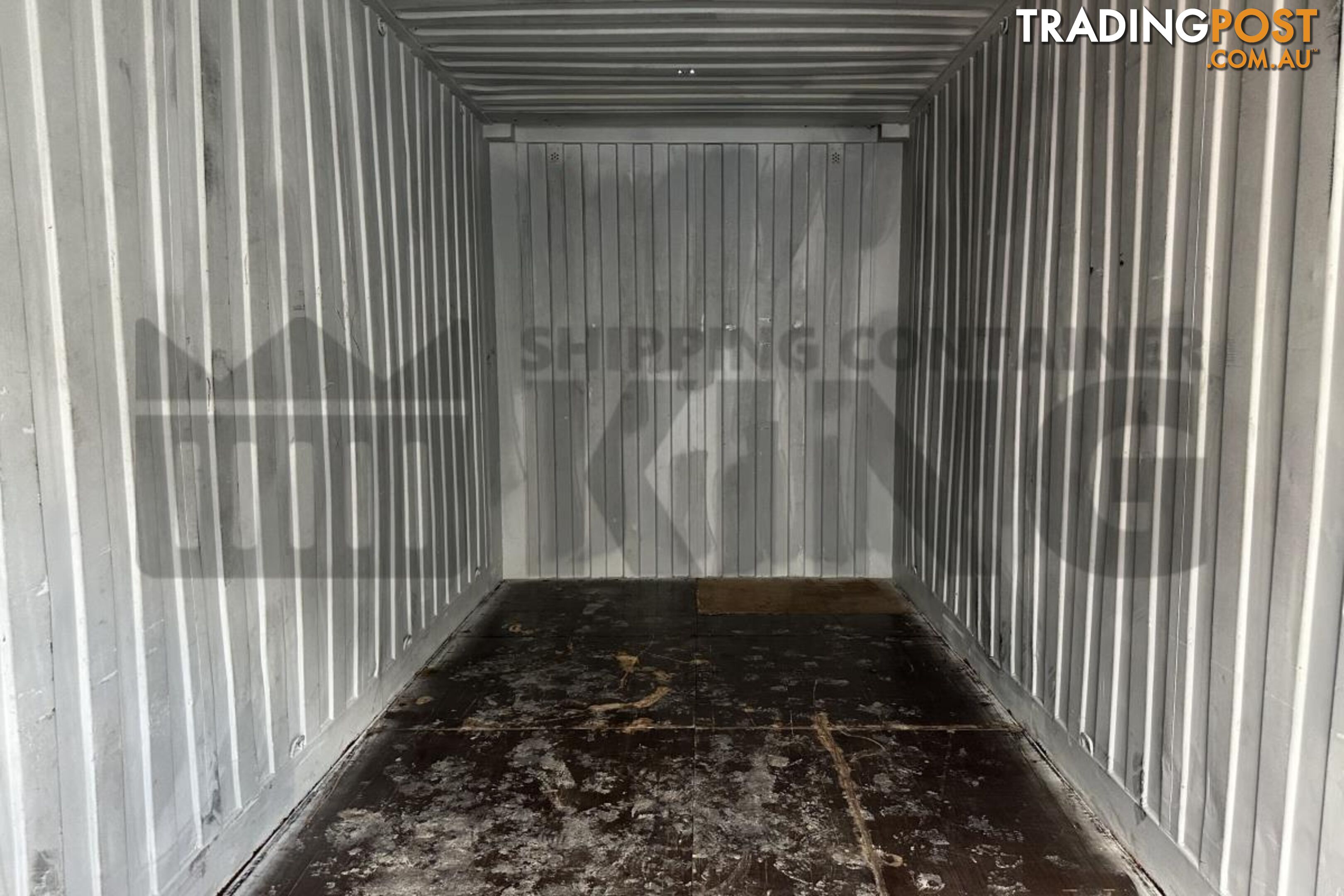 20' HIGH CUBE BULKER SHIPPING CONTAINER (TIMER FLOOR WITH NO ROOF HATCHES, 2 PALLETS WIDE)