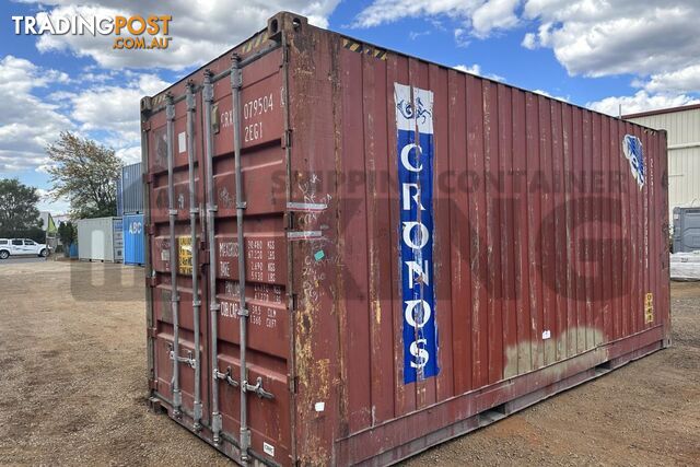 20' HIGH CUBE BULKER SHIPPING CONTAINER (TIMER FLOOR WITH NO ROOF HATCHES, 2 PALLETS WIDE)