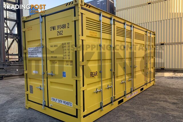 20' HIGH CUBE SIDE OPENING DANGEROUS GOODS SHIPPING CONTAINER - in Brisbane