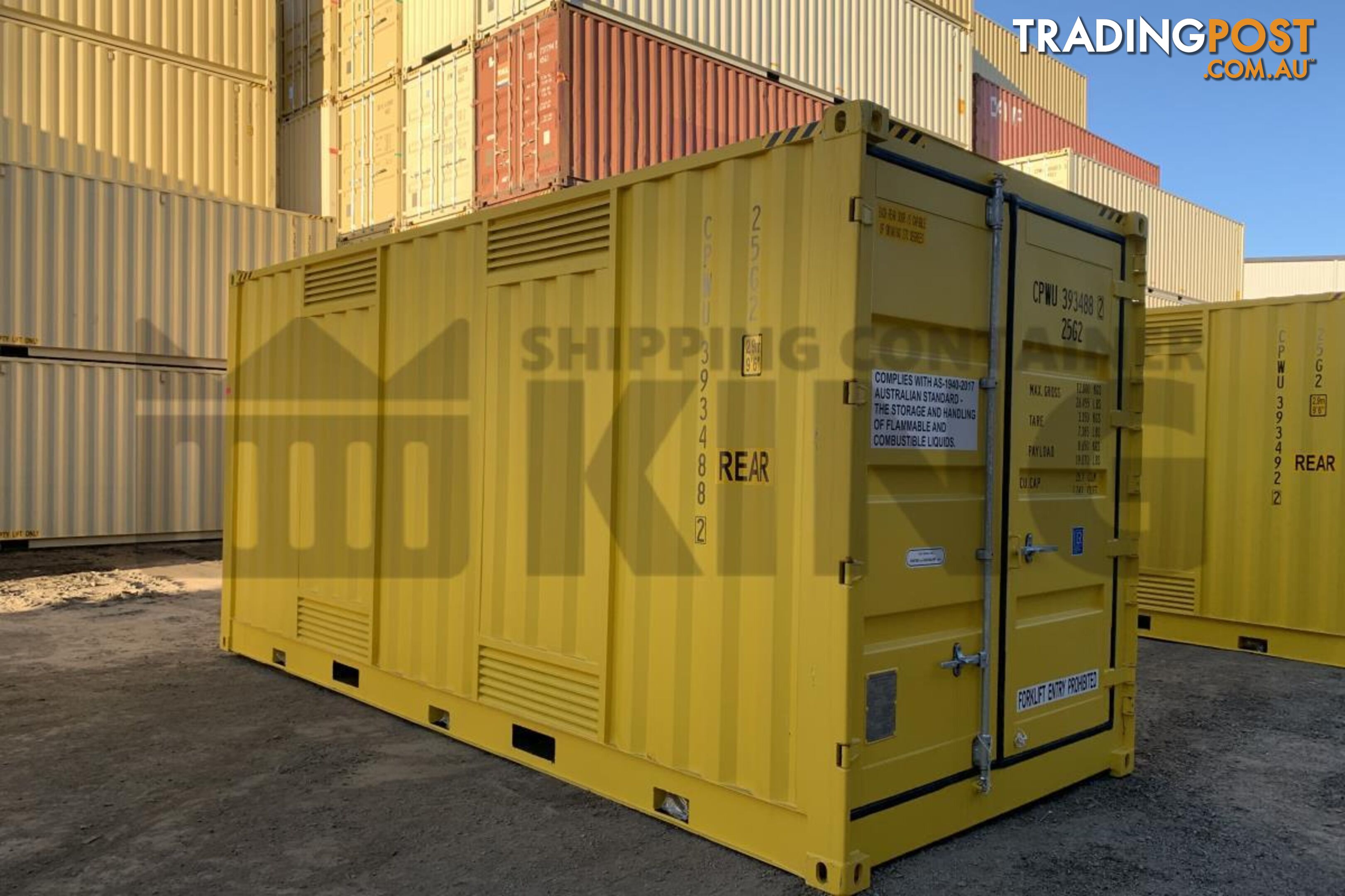 20' HIGH CUBE SIDE OPENING DANGEROUS GOODS SHIPPING CONTAINER - in Brisbane