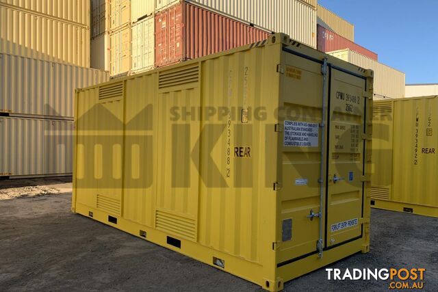 20' HIGH CUBE SIDE OPENING DANGEROUS GOODS SHIPPING CONTAINER - in Brisbane