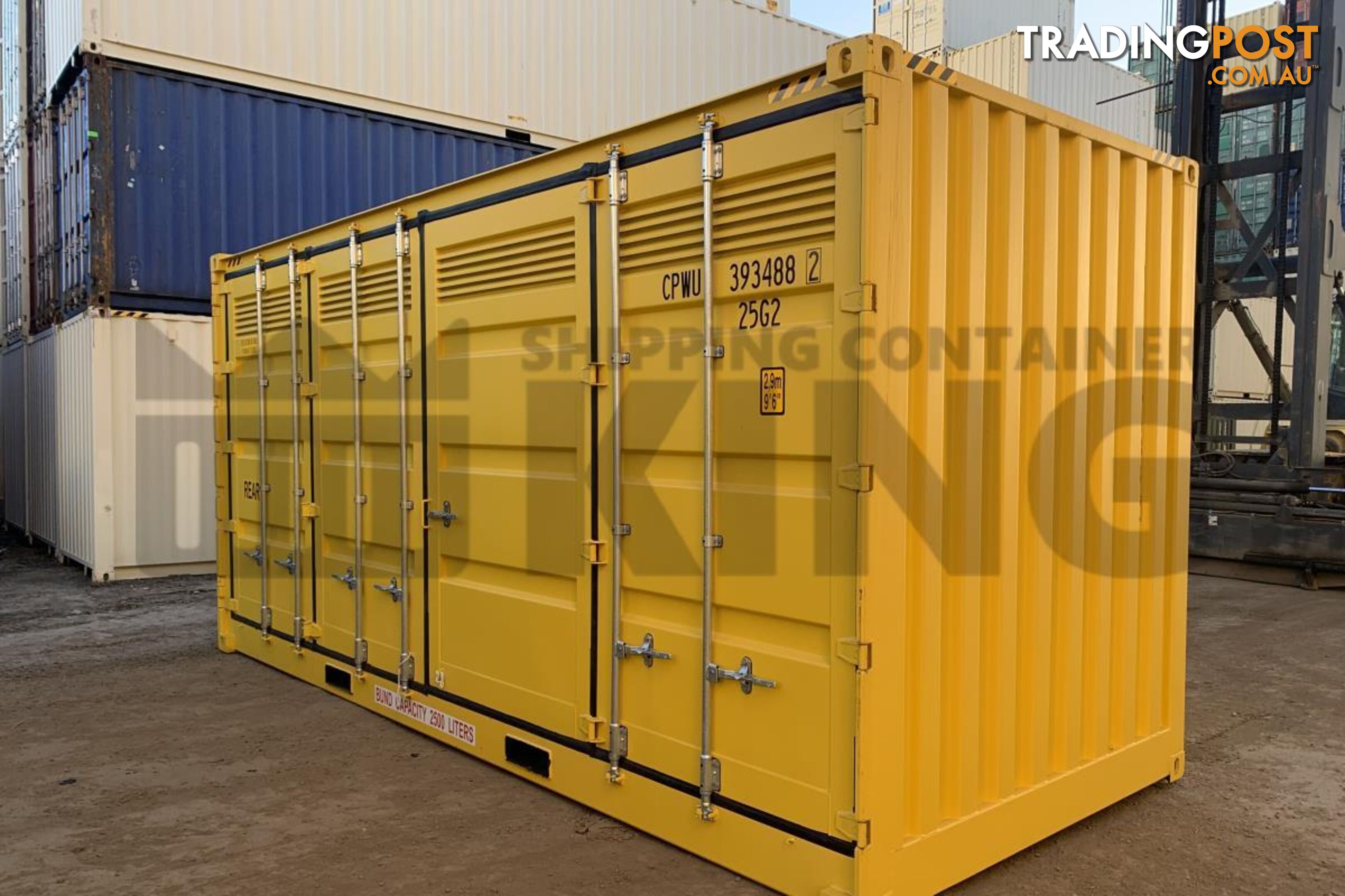 20' HIGH CUBE SIDE OPENING DANGEROUS GOODS SHIPPING CONTAINER - in Brisbane