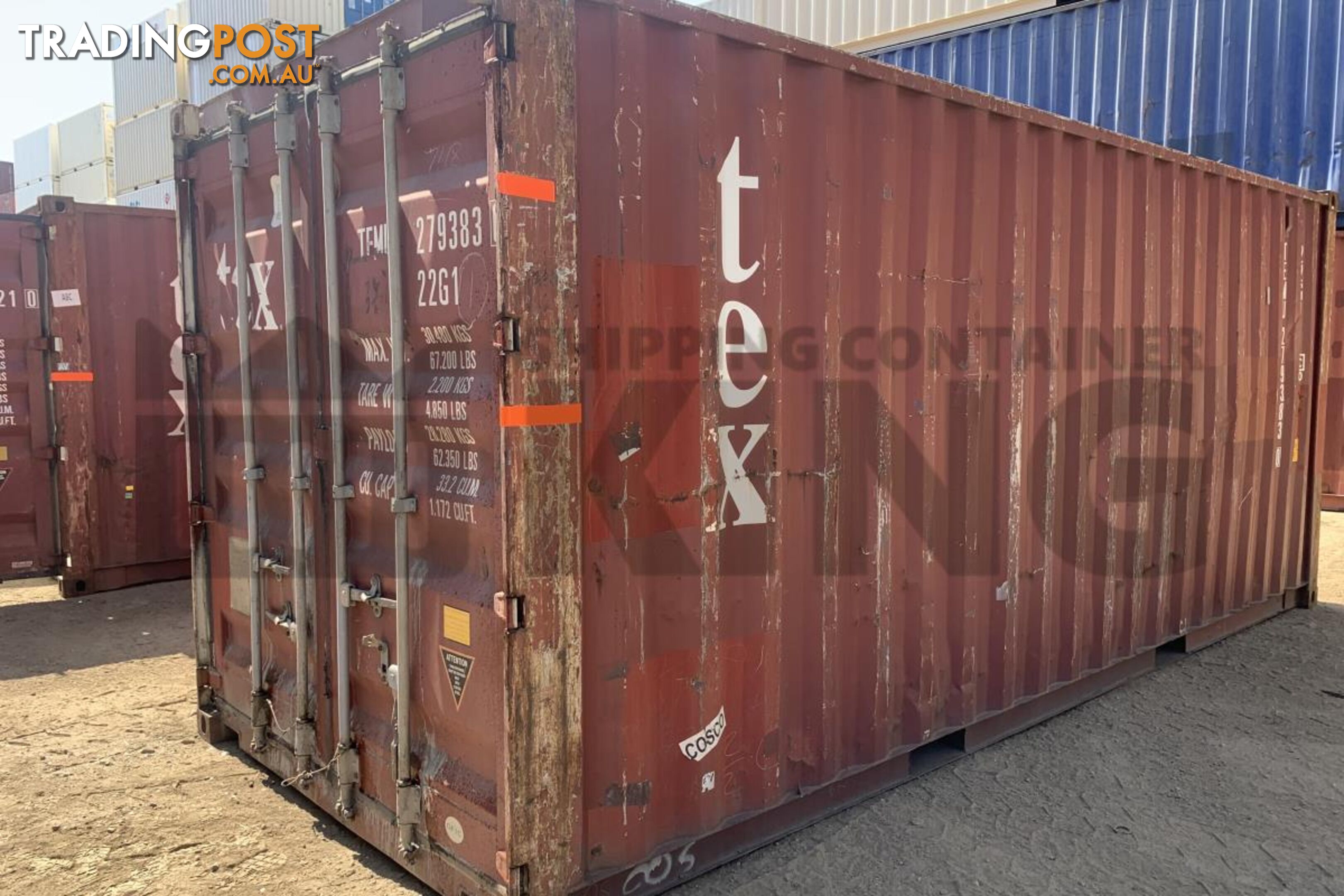 20' STANDARD HEIGHT SHIPPING CONTAINER - in Brisbane