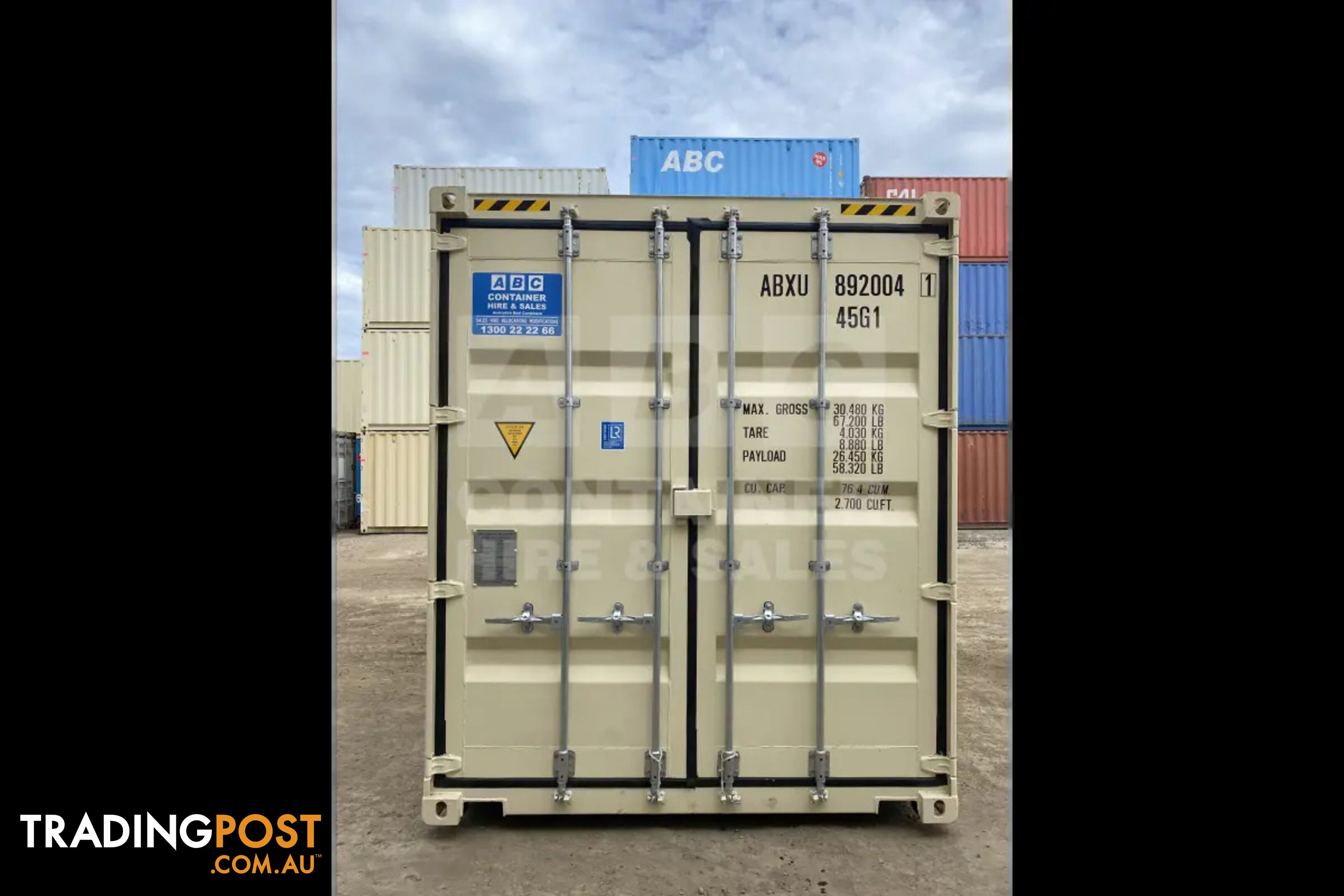 40' HIGH CUBE SHIPPING CONTAINER (STEEL FLOOR) - in Brisbane