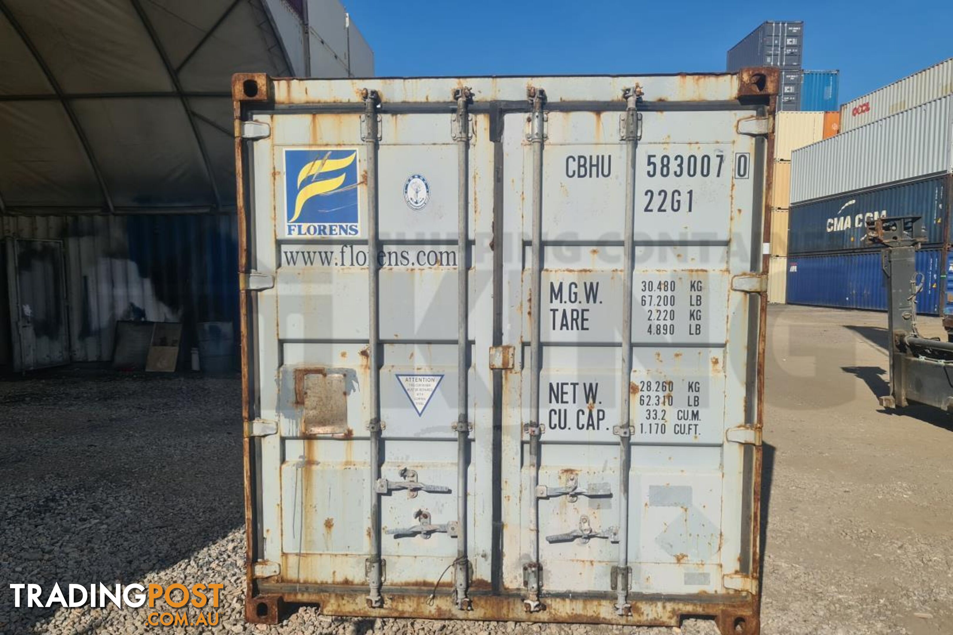 20' STANDARD HEIGHT SHIPPING CONTAINER - in Rockhampton