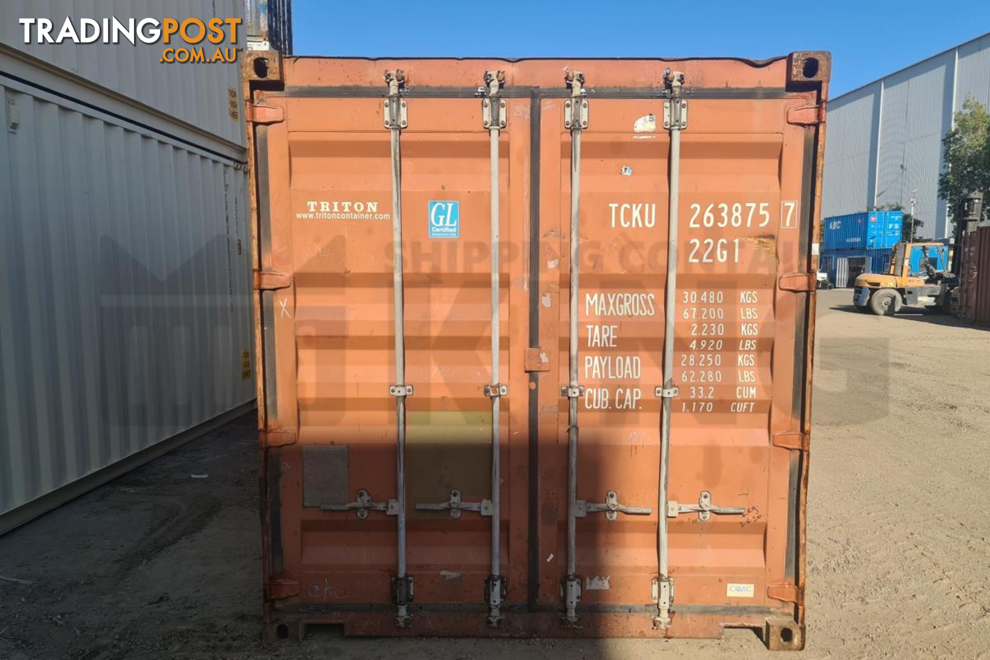 20' STANDARD HEIGHT SHIPPING CONTAINER - in Millmerran