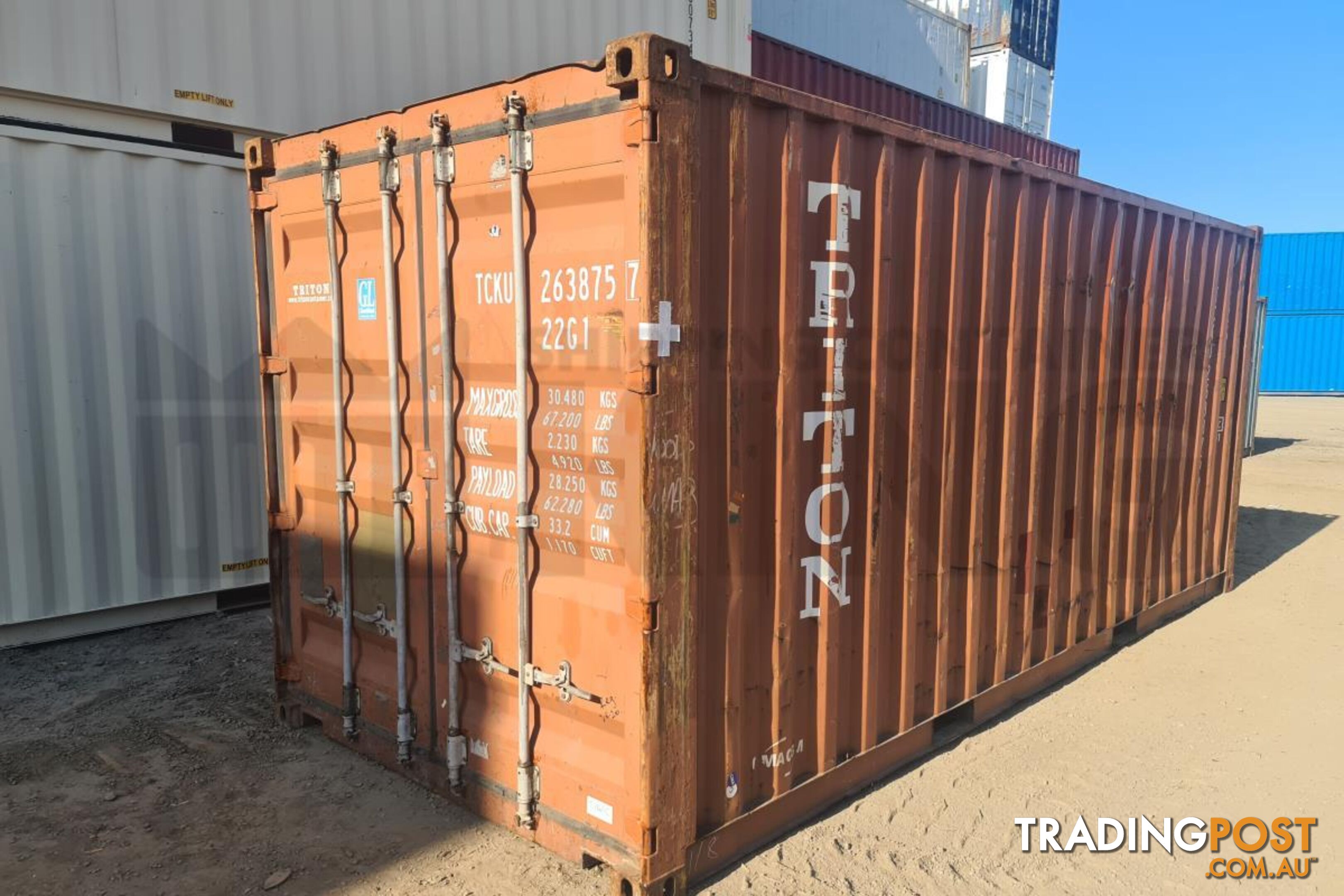20' STANDARD HEIGHT SHIPPING CONTAINER - in Millmerran