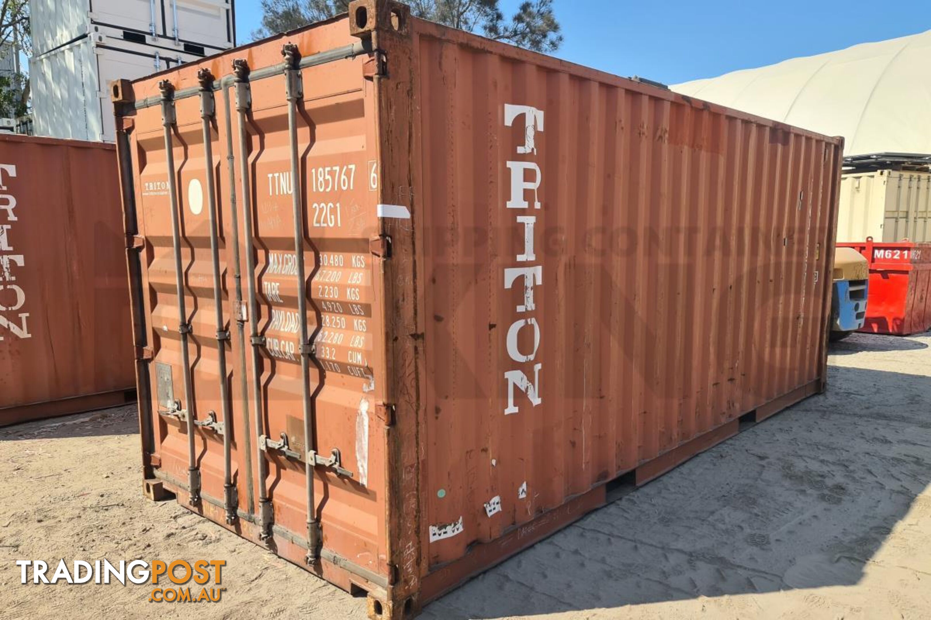 20' STANDARD HEIGHT SHIPPING CONTAINER - in Brisbane