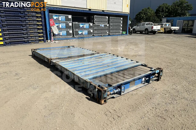 20' FLAT RACK SHIPPING CONTAINER (WITH COLLAPSIBLE ENDS)