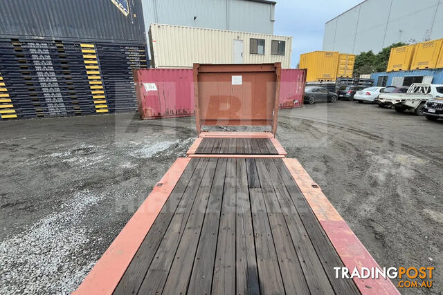 40' FLAT RACK SHIPPING CONTAINER (WITH COLLAPSIBLE ENDS) - photo 4 of 15