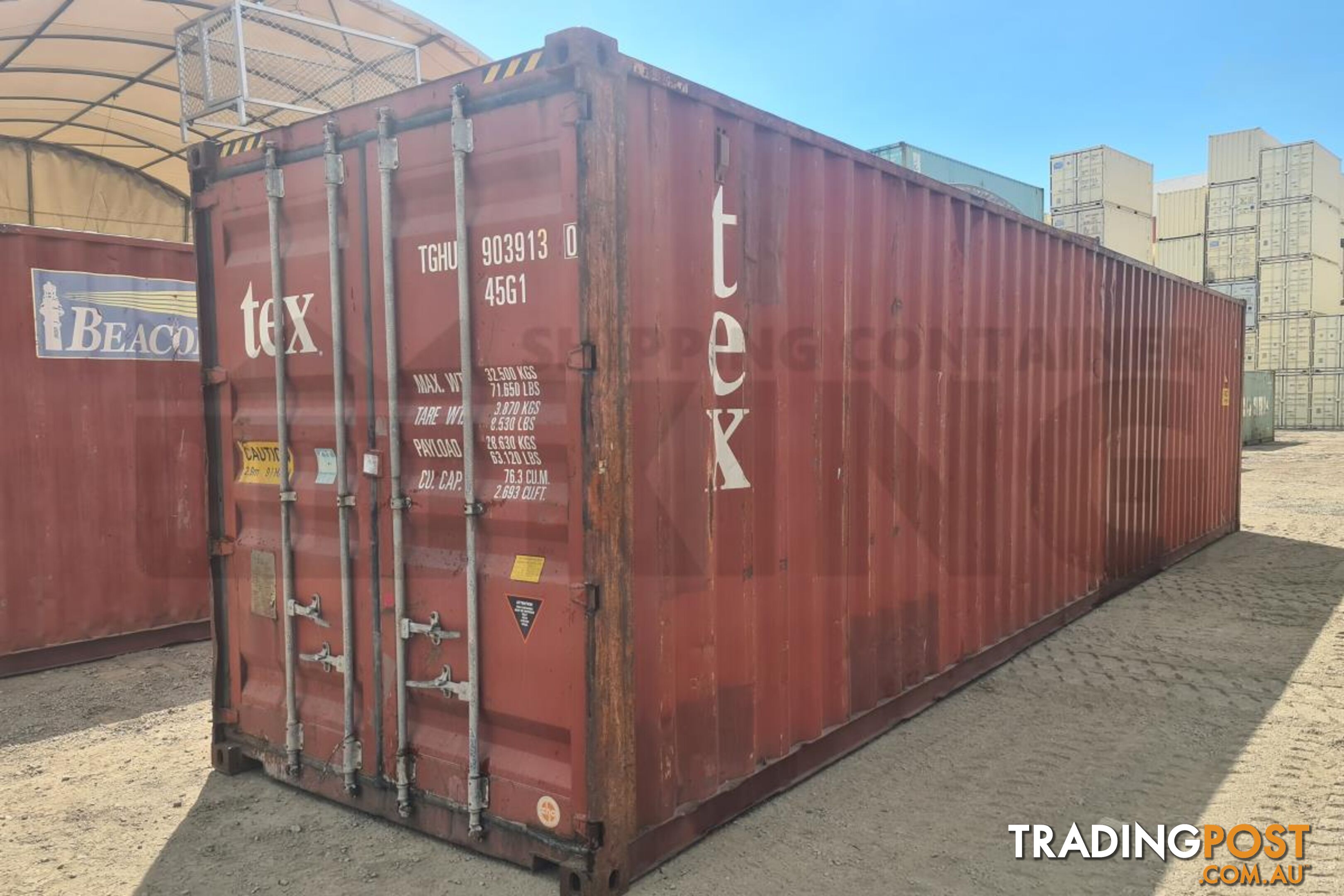 40' HIGH CUBE SHIPPING CONTAINER - in Emerald