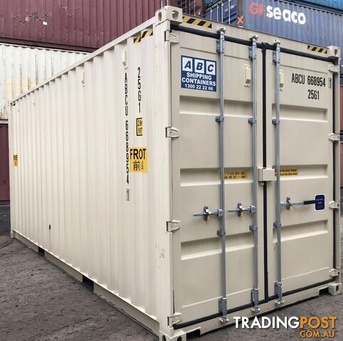 20FT HIGH CUBE SHIPPING CONTAINER W' STEEL FLOOR & DOORS BOTH ENDS