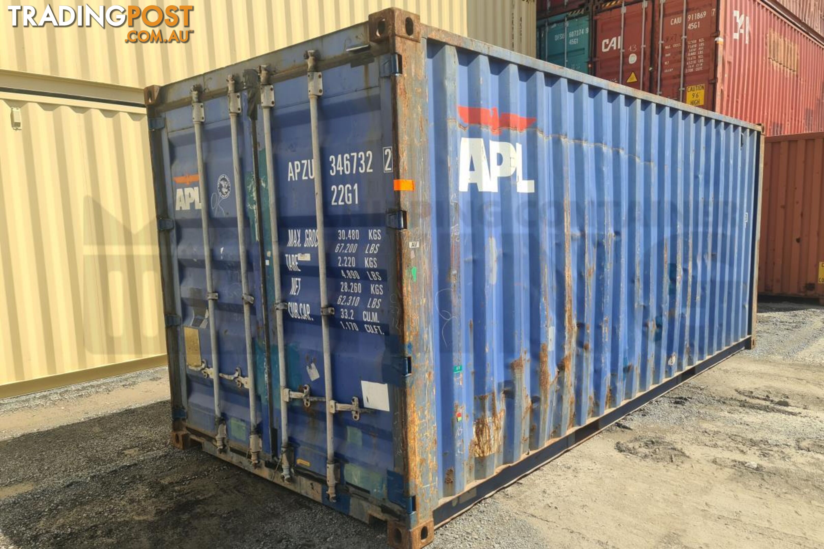 20' STANDARD HEIGHT SHIPPING CONTAINER - in Brisbane