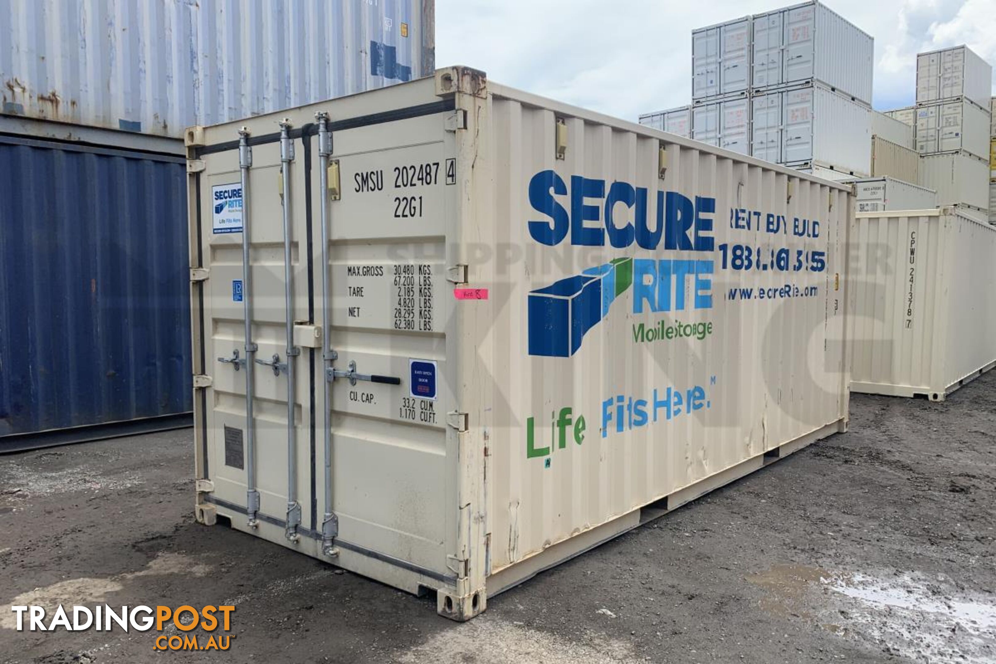 20' STANDARD HEIGHT SHIPPING CONTAINER - in Brisbane