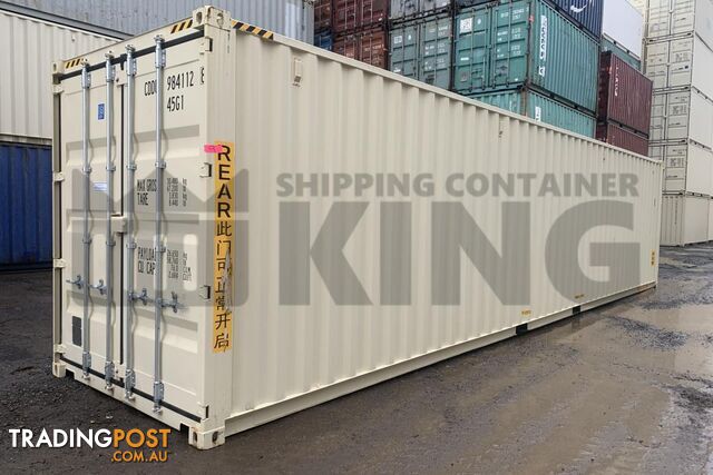 40' HIGH CUBE SHIPPING CONTAINER (DOORS BOTH ENDS) - in Chinchilla