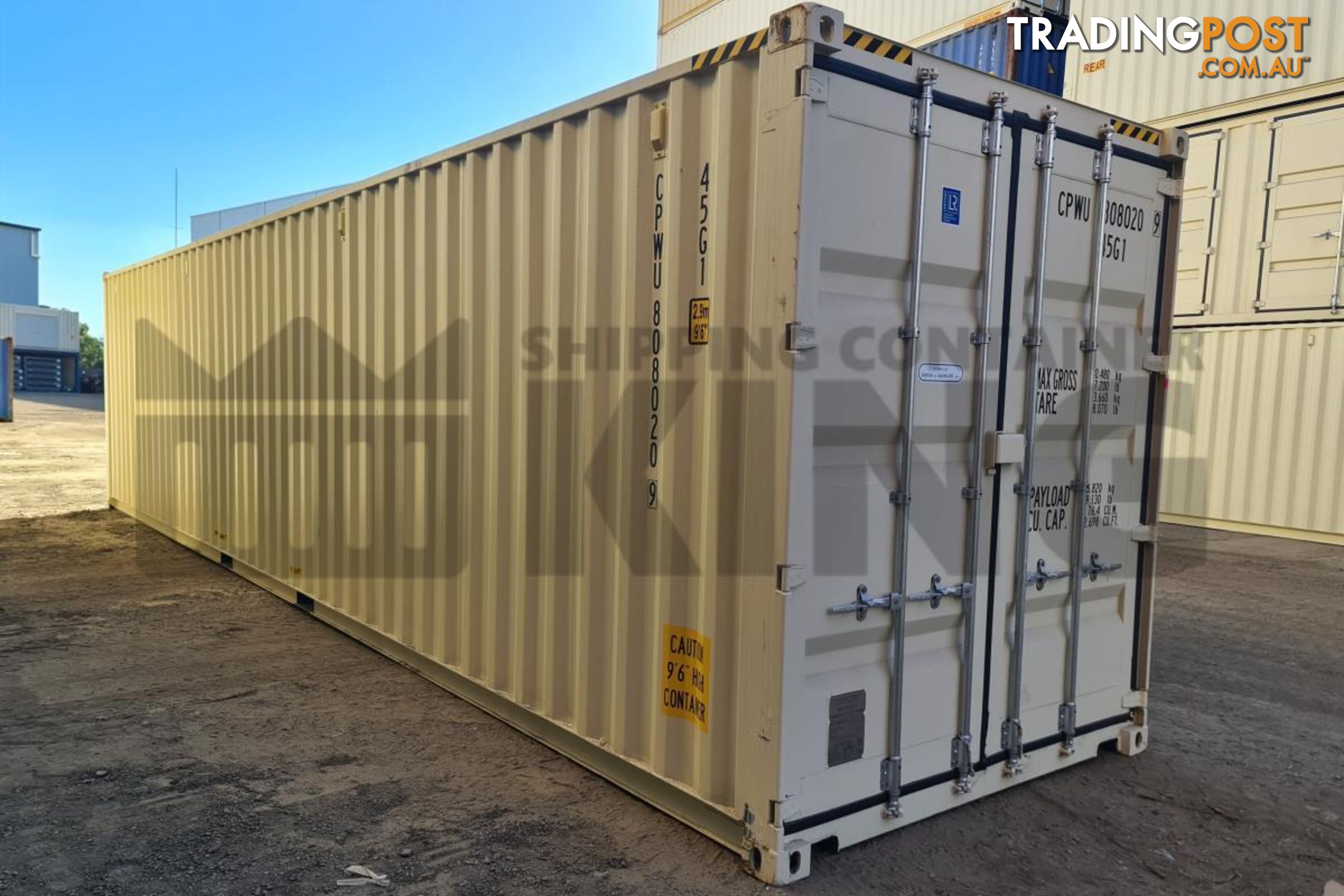 40' HIGH CUBE SHIPPING CONTAINER