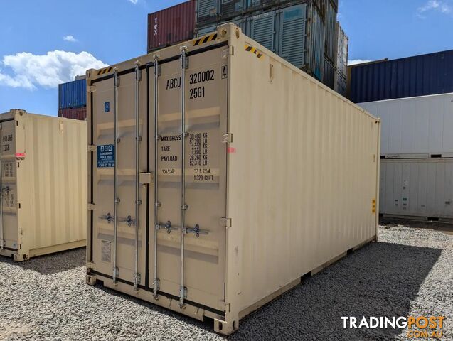 20FT HIGH CUBE SHIPPING CONTAINER W' TIE RAILS