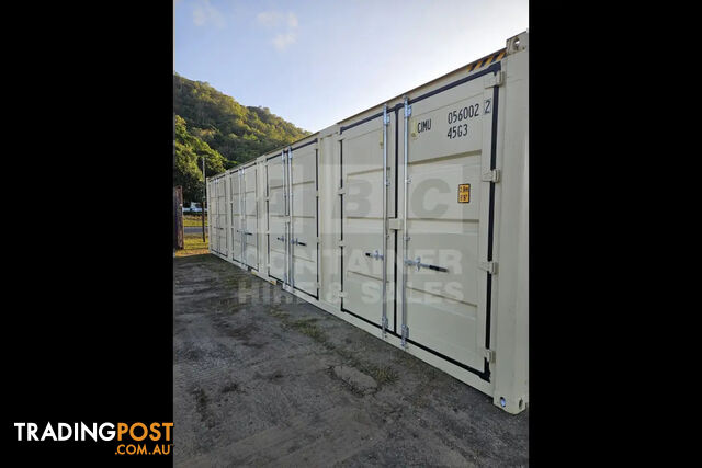 40' HIGH CUBE PARTIAL SIDE OPENING SHIPPING CONTAINER (4 SETS OF SIDE DOORS)