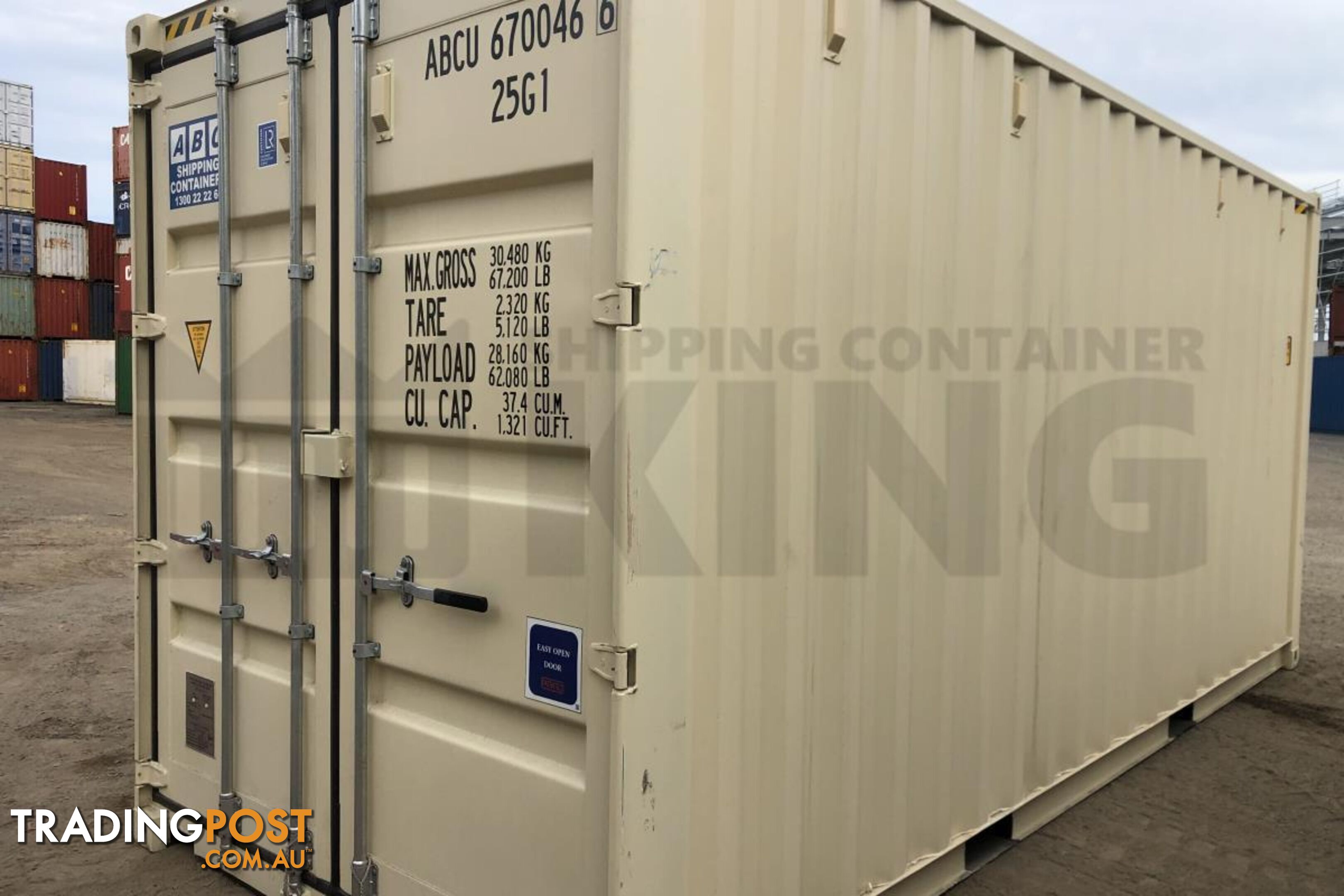 20' HIGH CUBE SHIPPING CONTAINER (STEEL FLOOR) - in Brisbane