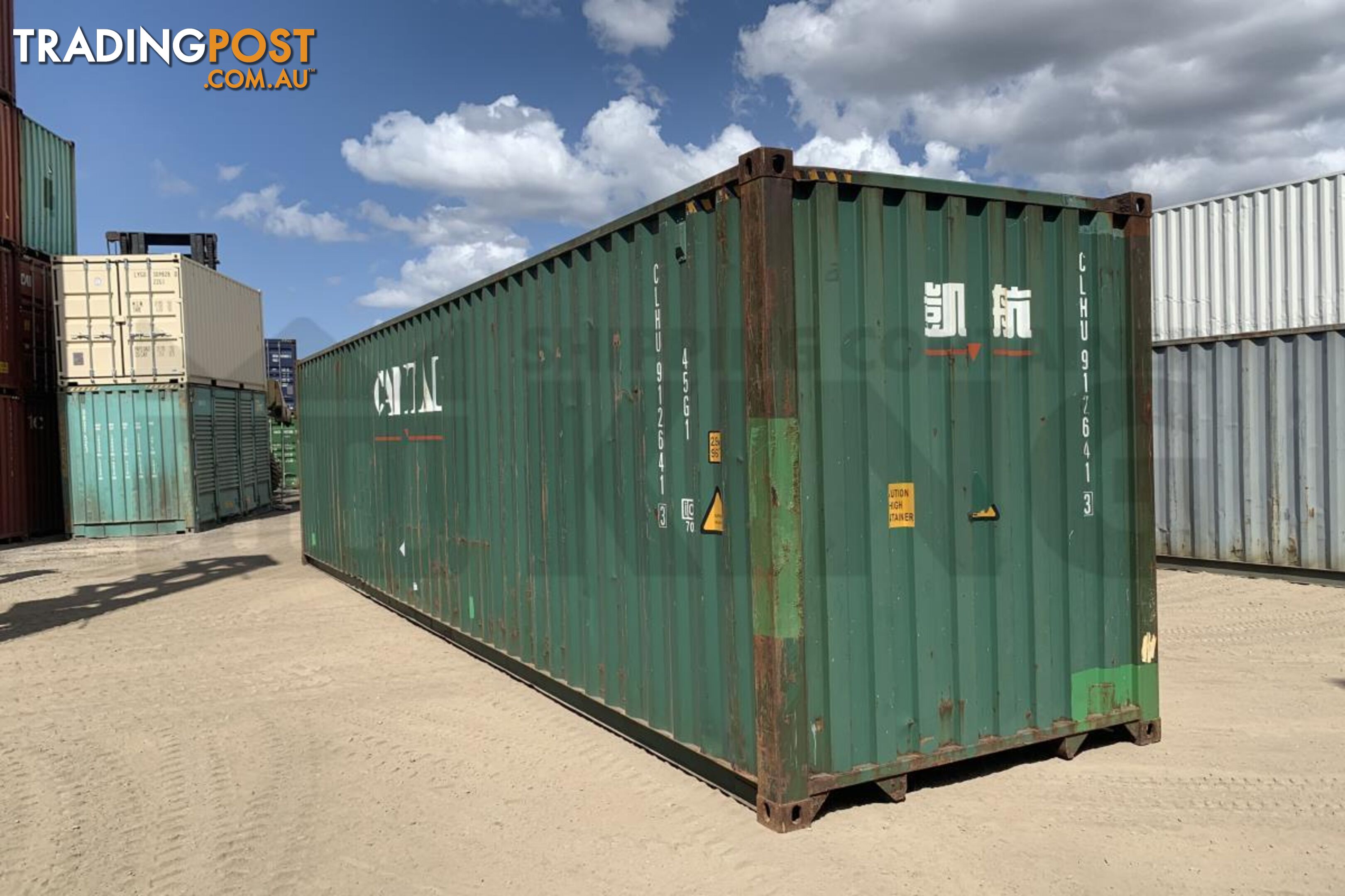 40' HIGH CUBE SHIPPING CONTAINER - in Chinchilla