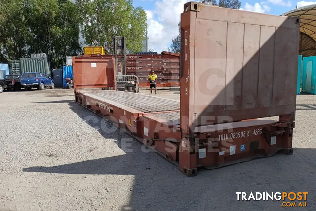 40' FLAT RACK SHIPPING CONTAINER (WITH COLLAPSIBLE ENDS) - photo 4 of 11