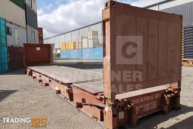 40' FLAT RACK SHIPPING CONTAINER (WITH COLLAPSIBLE ENDS) - photo 2 of 11
