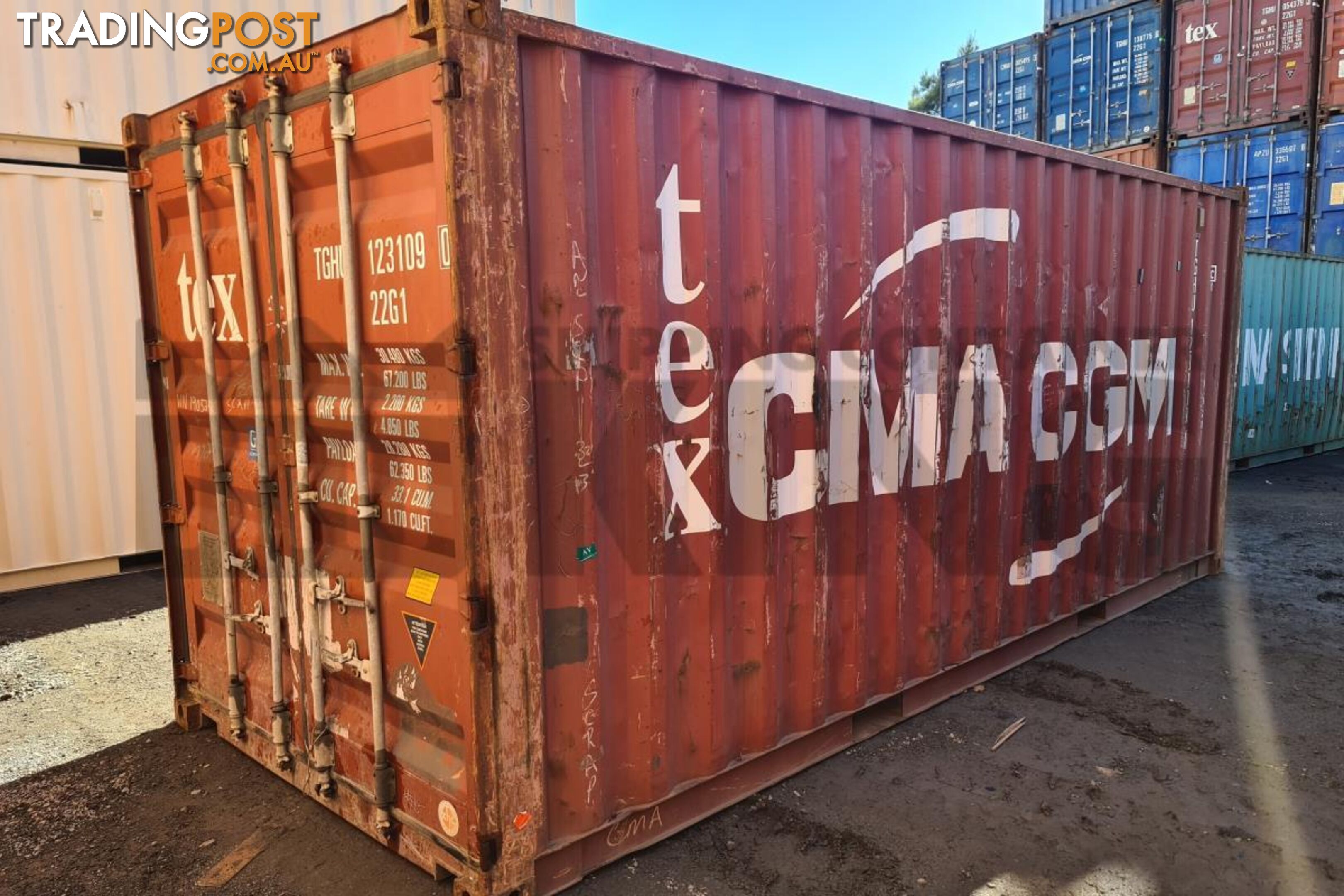 20' STANDARD HEIGHT SHIPPING CONTAINER - in Brisbane