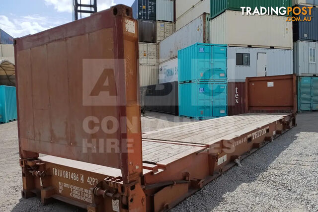 40' FLAT RACK SHIPPING CONTAINER (WITH COLLAPSIBLE ENDS) - photo 4 of 11