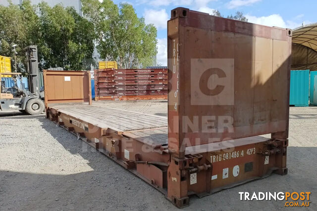 40' FLAT RACK SHIPPING CONTAINER (WITH COLLAPSIBLE ENDS) - photo 3 of 11