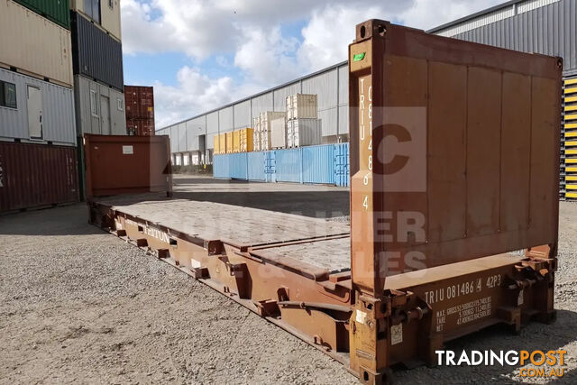 40' FLAT RACK SHIPPING CONTAINER (WITH COLLAPSIBLE ENDS) - photo 2 of 11