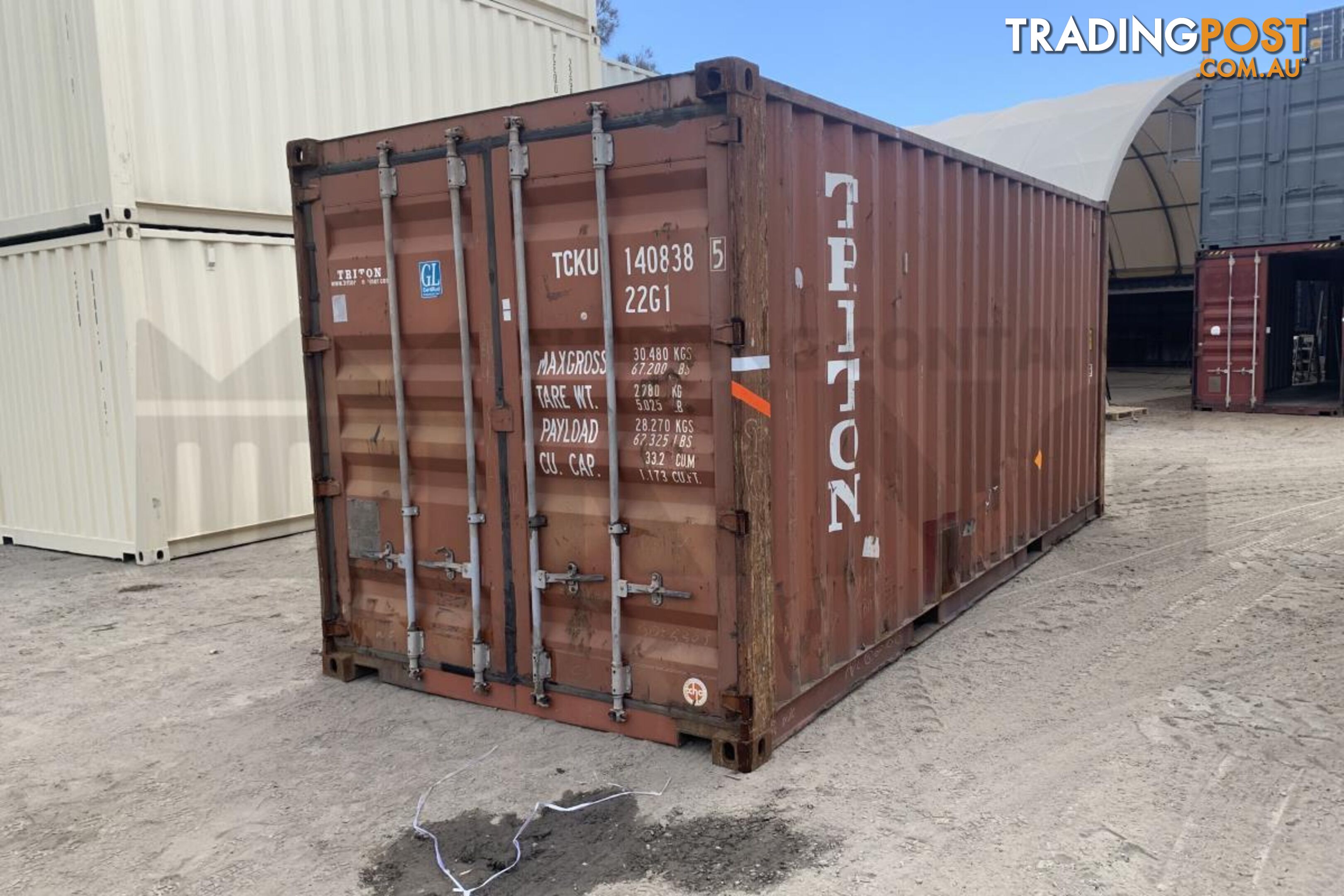 20' STANDARD HEIGHT SHIPPING CONTAINER - in Brisbane