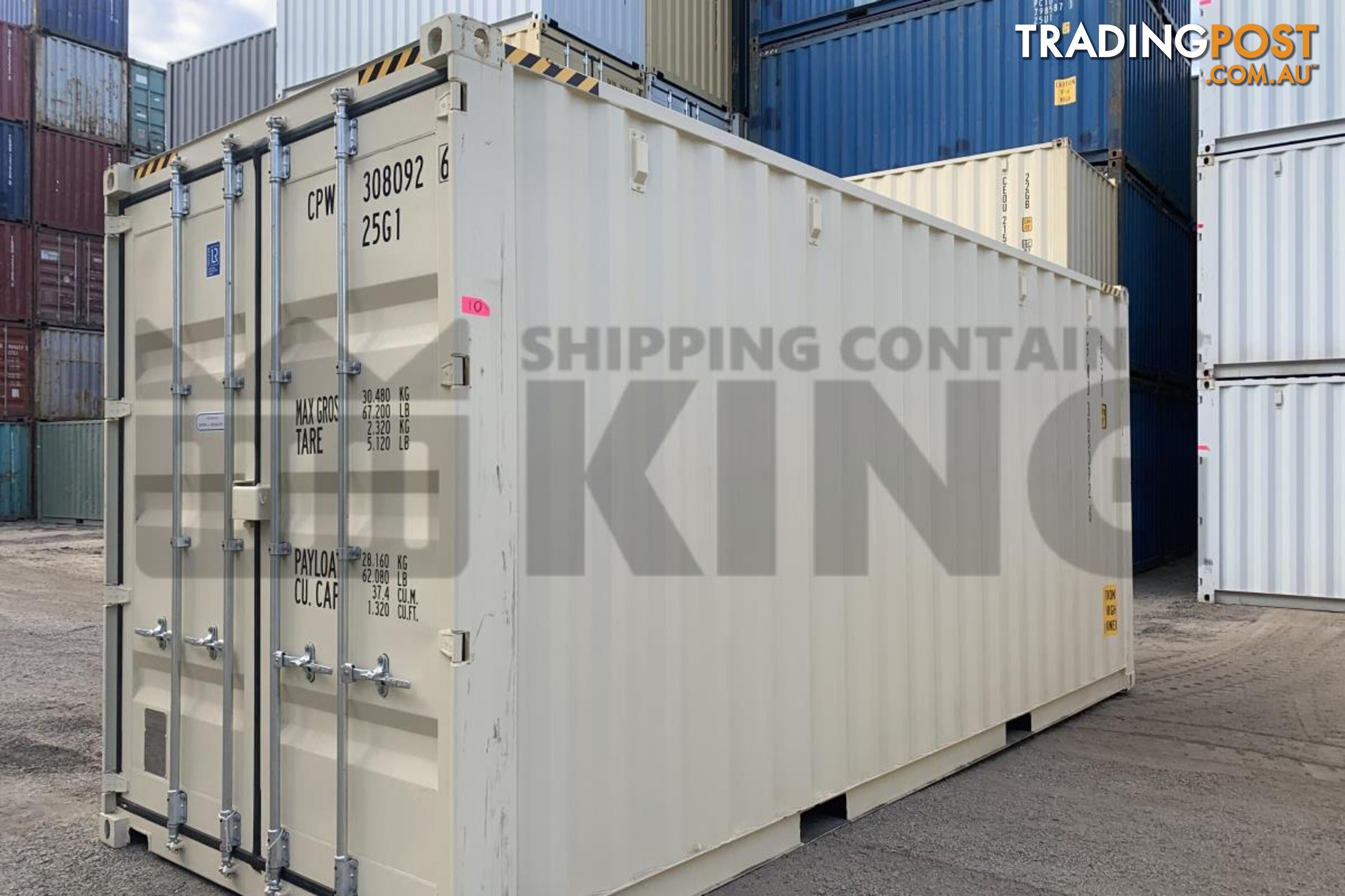 20' HIGH CUBE SHIPPING CONTAINER (STEEL FLOOR) - in Brisbane