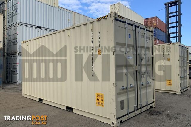 20' HIGH CUBE SHIPPING CONTAINER (STEEL FLOOR) - in Brisbane