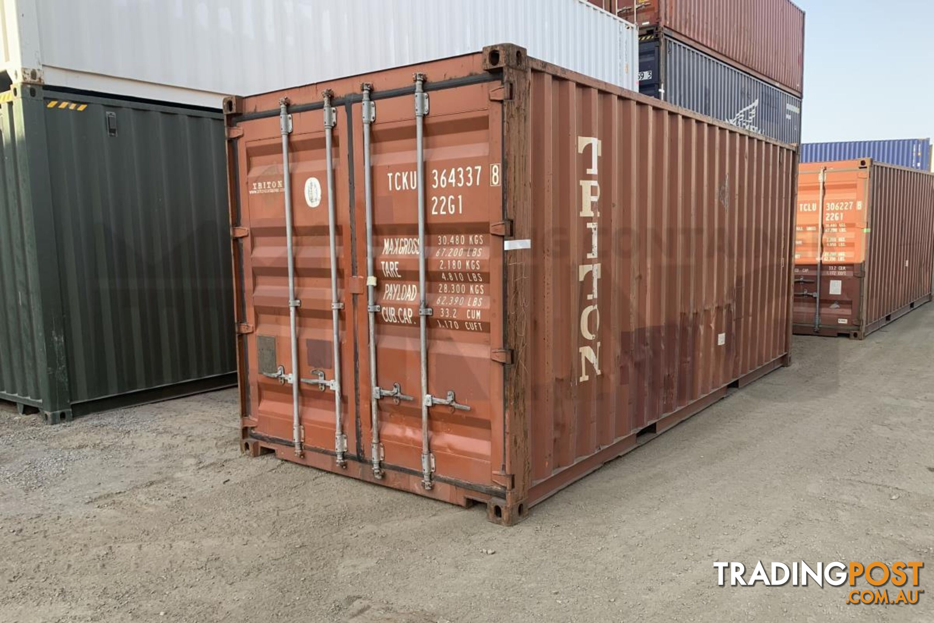 20' STANDARD HEIGHT SHIPPING CONTAINER - in Brisbane