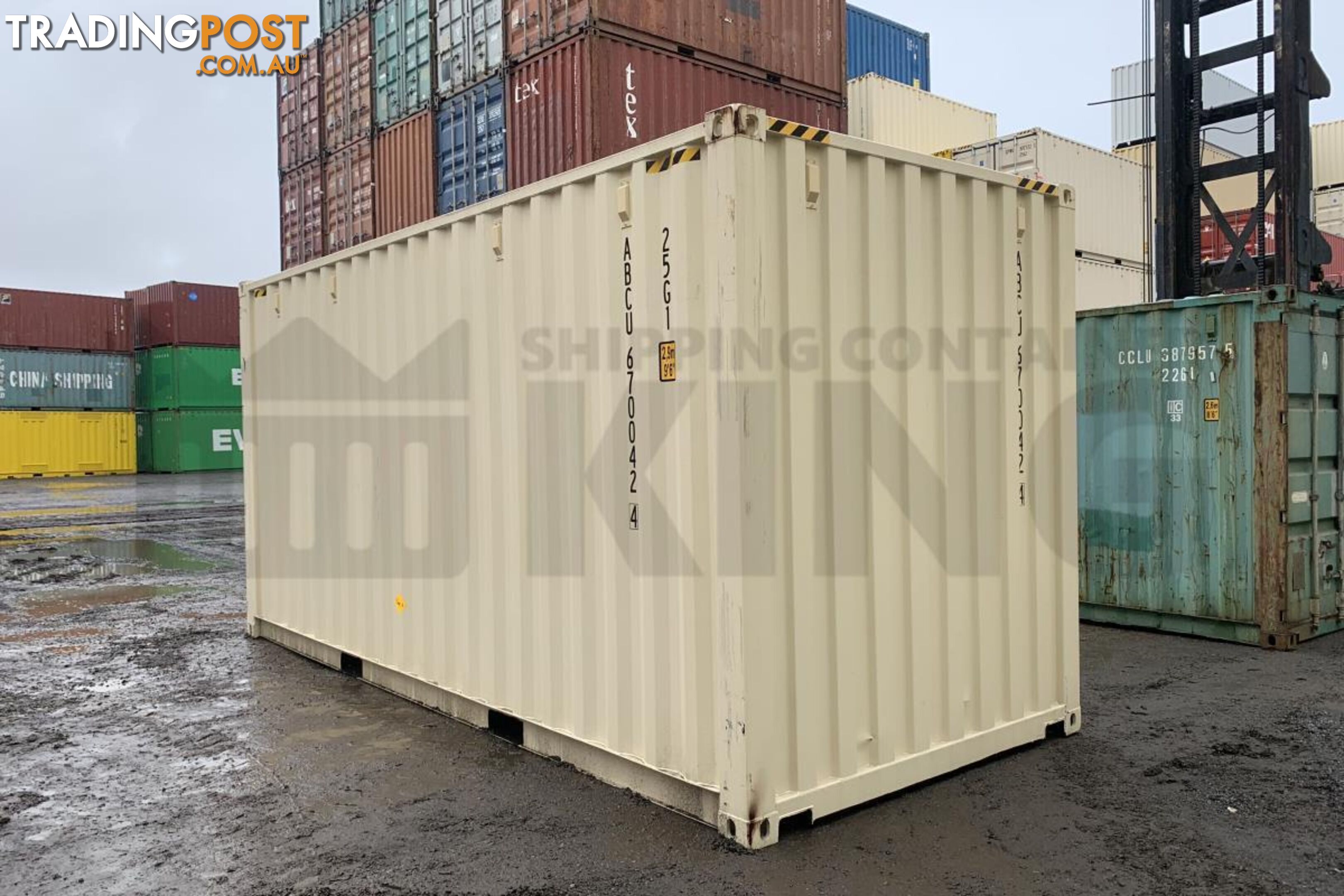 20' HIGH CUBE SHIPPING CONTAINER (STEEL FLOOR) - in Brisbane