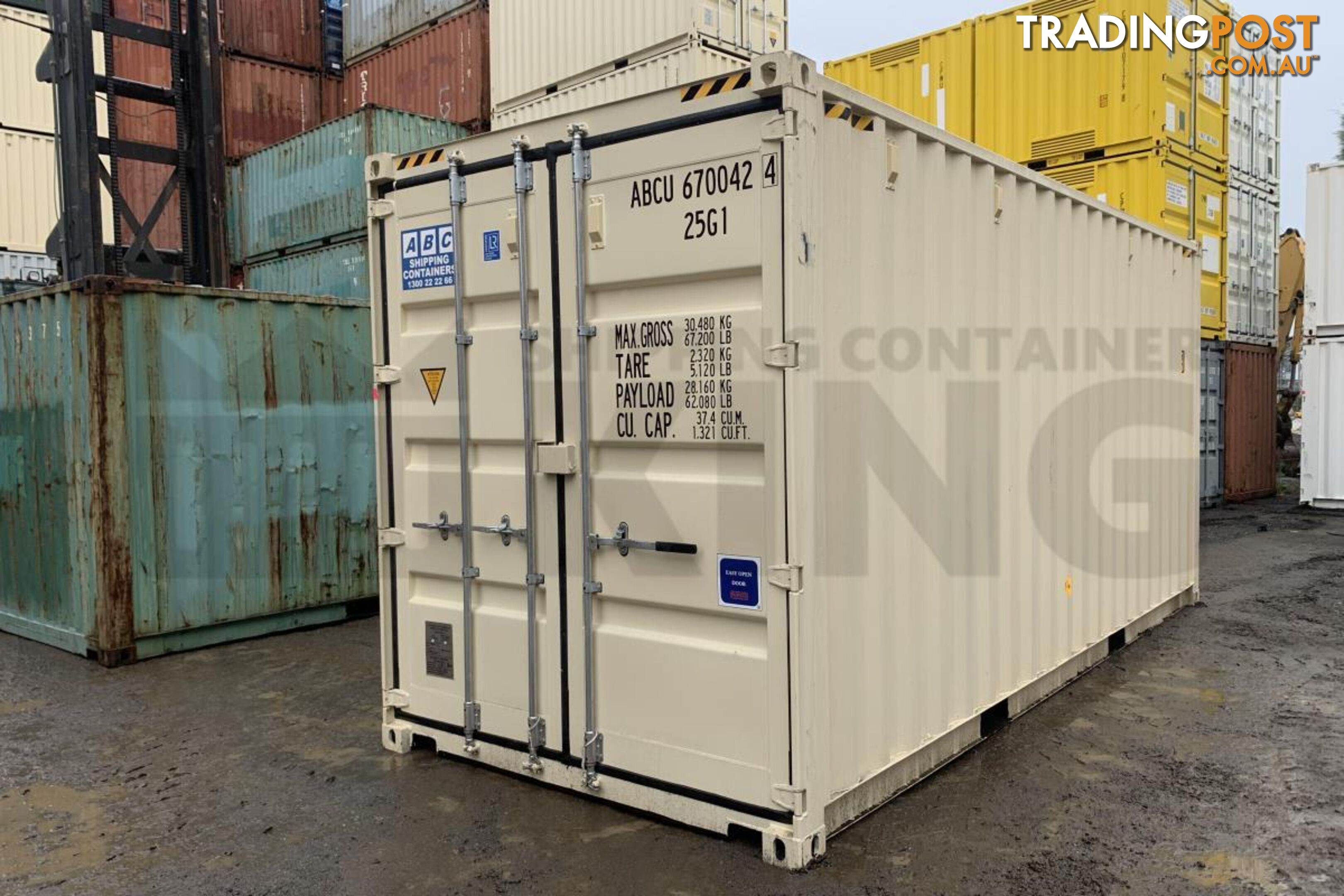 20' HIGH CUBE SHIPPING CONTAINER (STEEL FLOOR) - in Brisbane